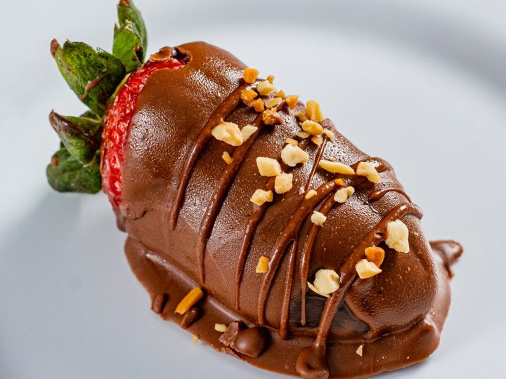 Morango coberto com chocolate